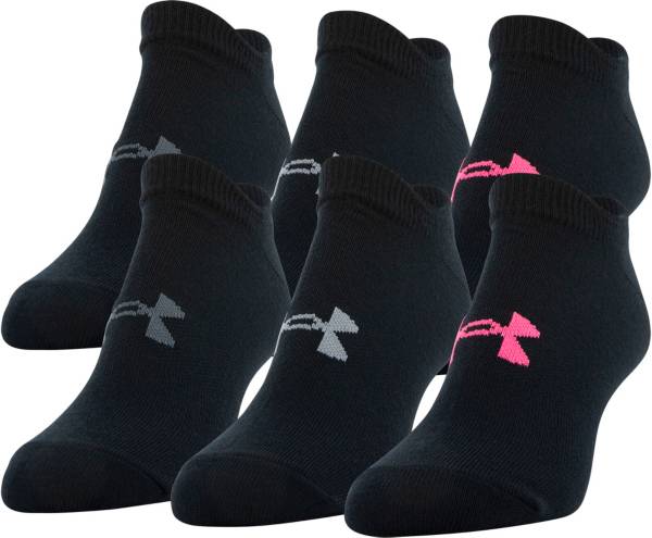 Under Armour Girl's Essential Socks - 6 Pack | Dick's Sporting Goods