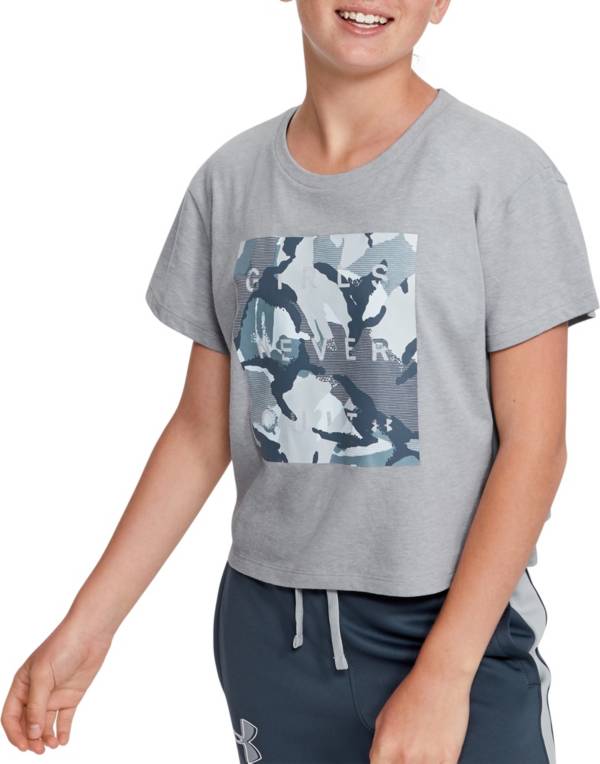 Under Armour Girl's Rival Print Fill Graphic T-Shirt