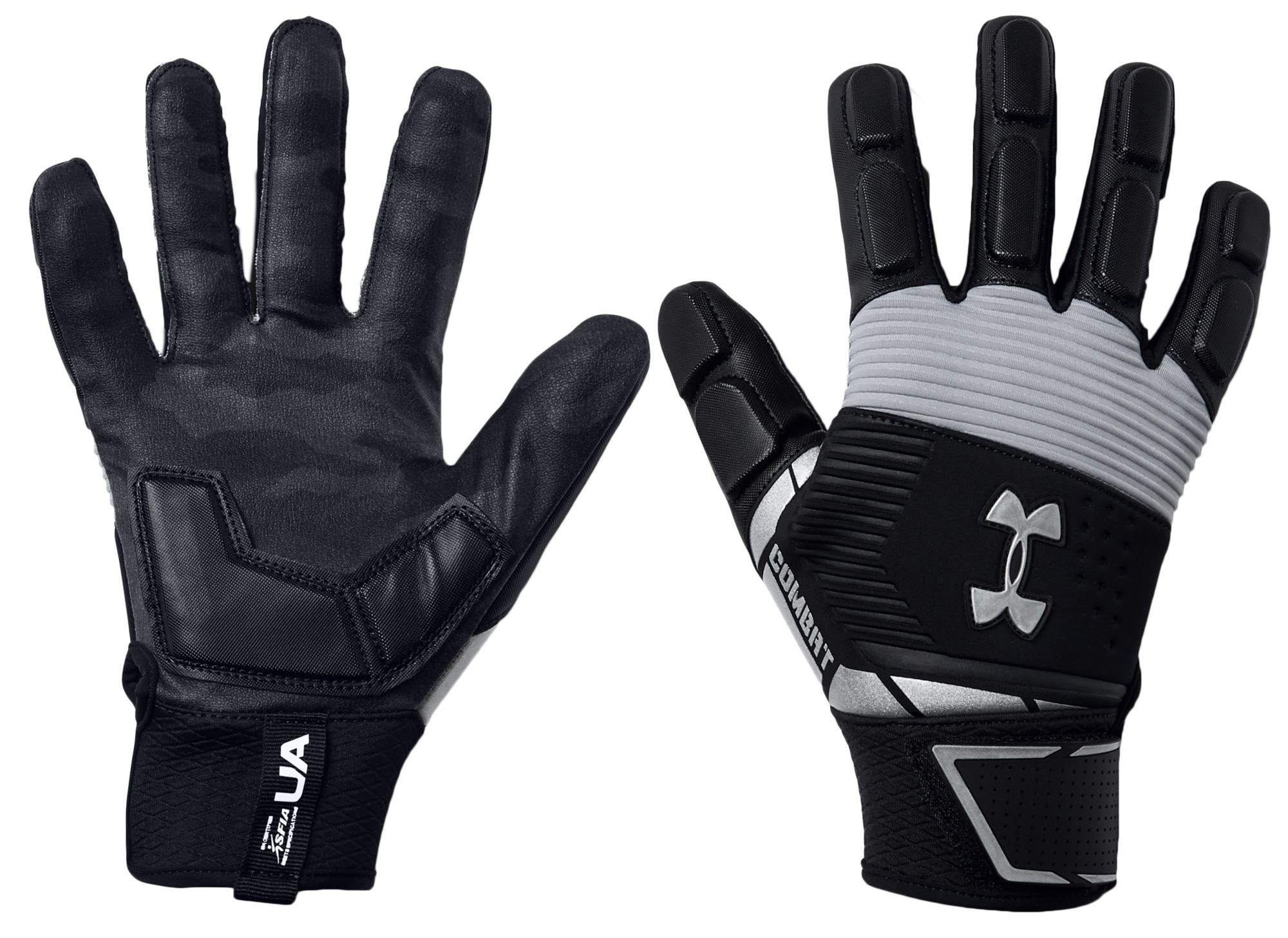 New Under Armour UA Combat Full Finger Lineman Football Gloves Adult Size Large 