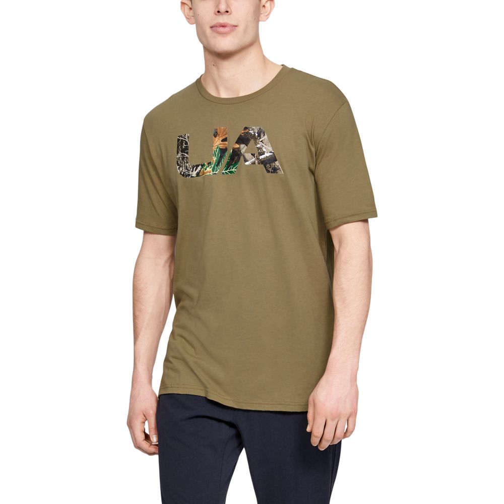 khaki under armour t shirt