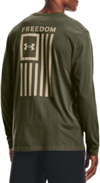 Men's Under Armour Freedom Free & Brave T-Shirt.Size:XL Color:Marine Od Green