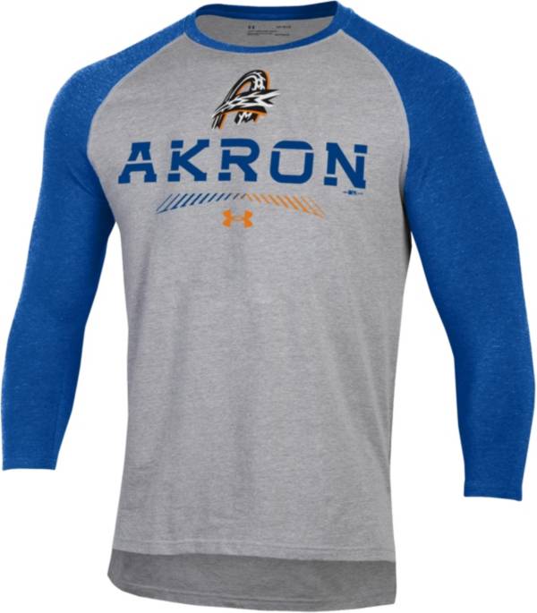 Under Armour Men's Akron Rubberducks Royal Raglan Three-Quarter Sleeve T-Shirt