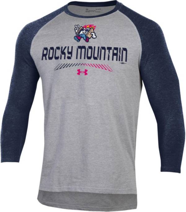 Under Armour Men's Rocky Mountain Vibes Navy Raglan Three-Quarter Sleeve T-Shirt