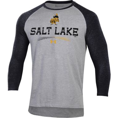 sorry, Under Armour Men's Salt Lake Bees Black Raglan Three-Quarter Sleeve T-Shirt is currently out of stock