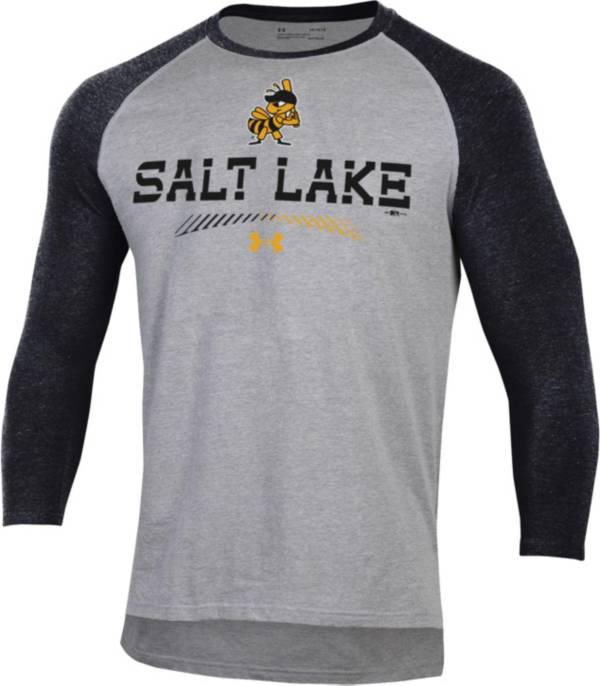 Under Armour Men's Salt Lake Bees Black Raglan Three-Quarter Sleeve T-Shirt product image