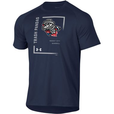 sorry, Under Armour Men's Rocket City Trash Pandas Navy Tech Performance T-Shirt is currently out of stock