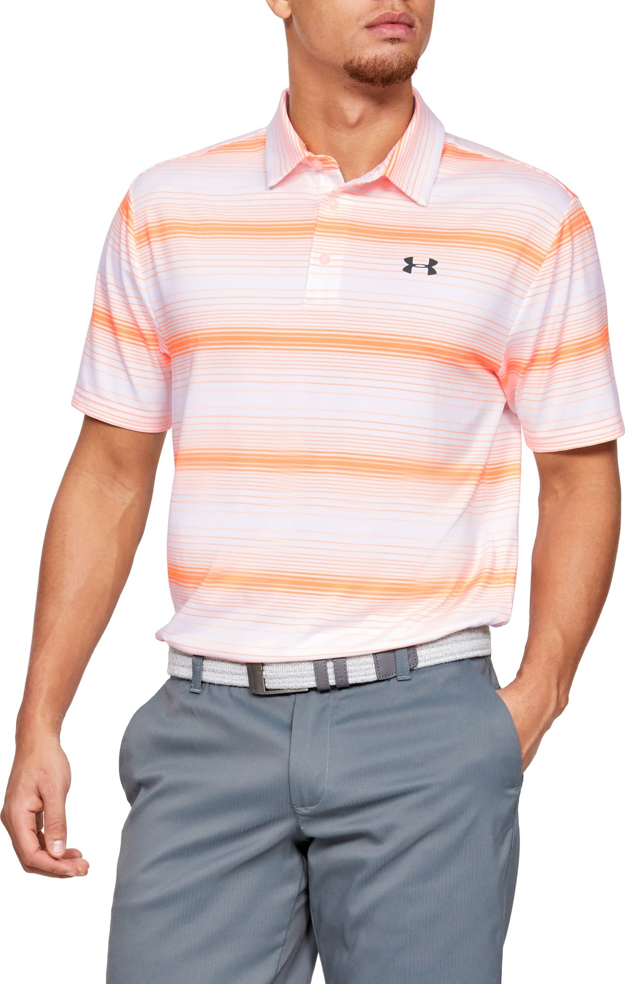 under armour men's playoff core stripe golf polo