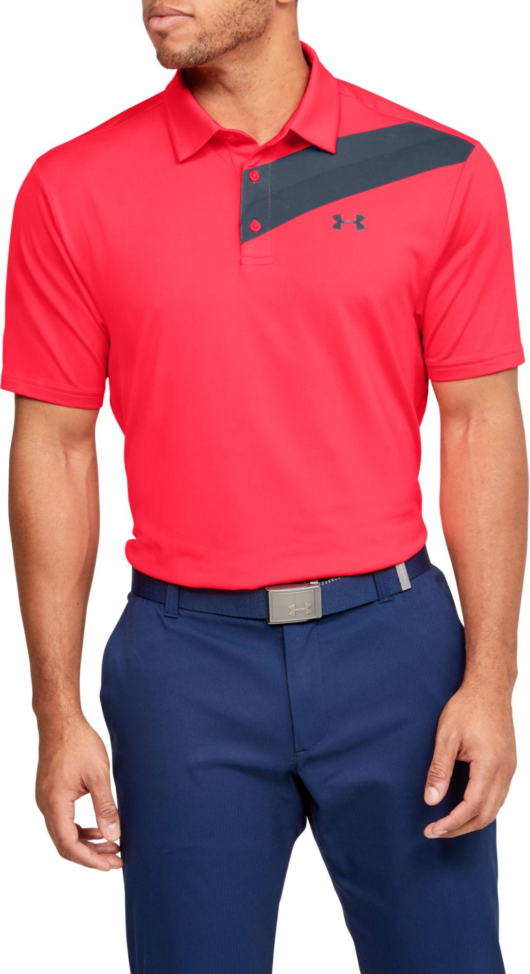 under armour men's playoff 2.0 tour stripe golf polo