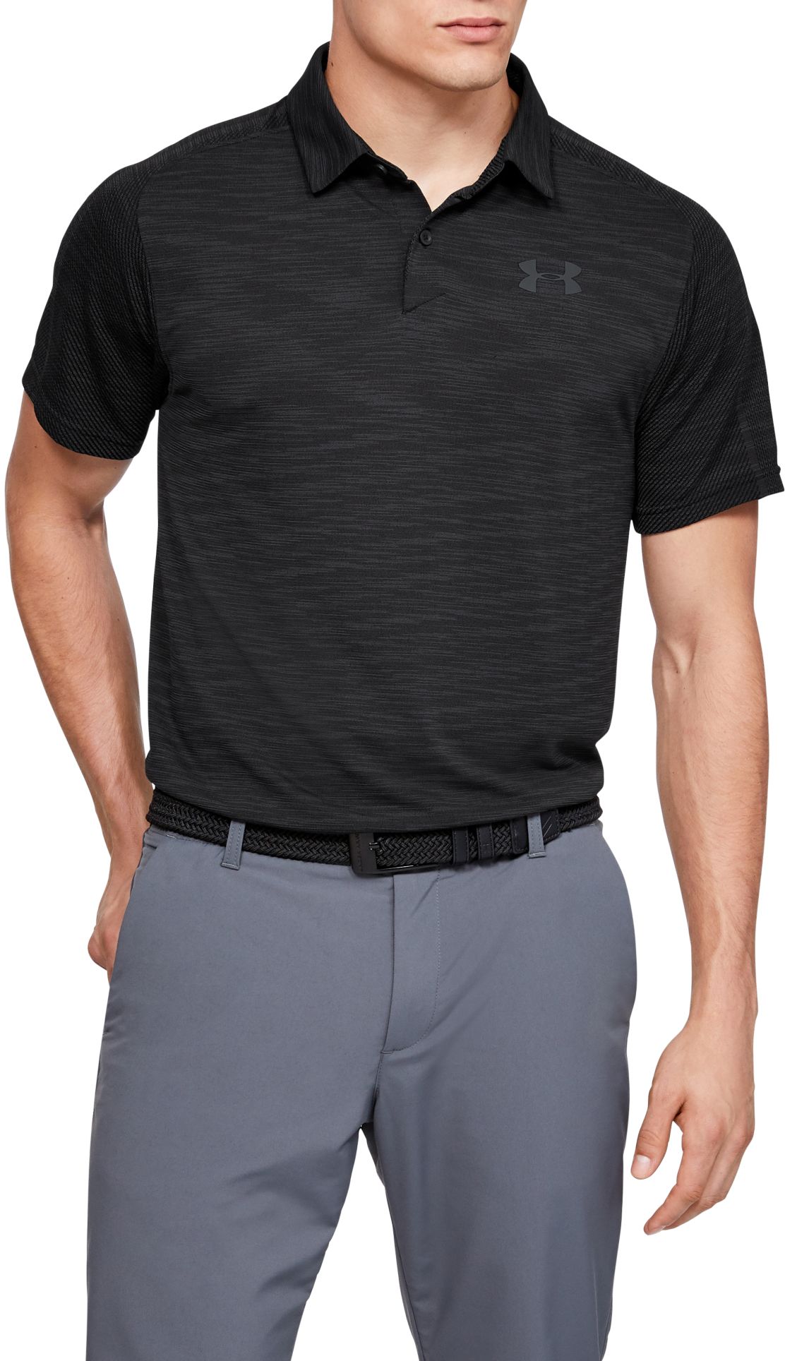 gray under armour polo