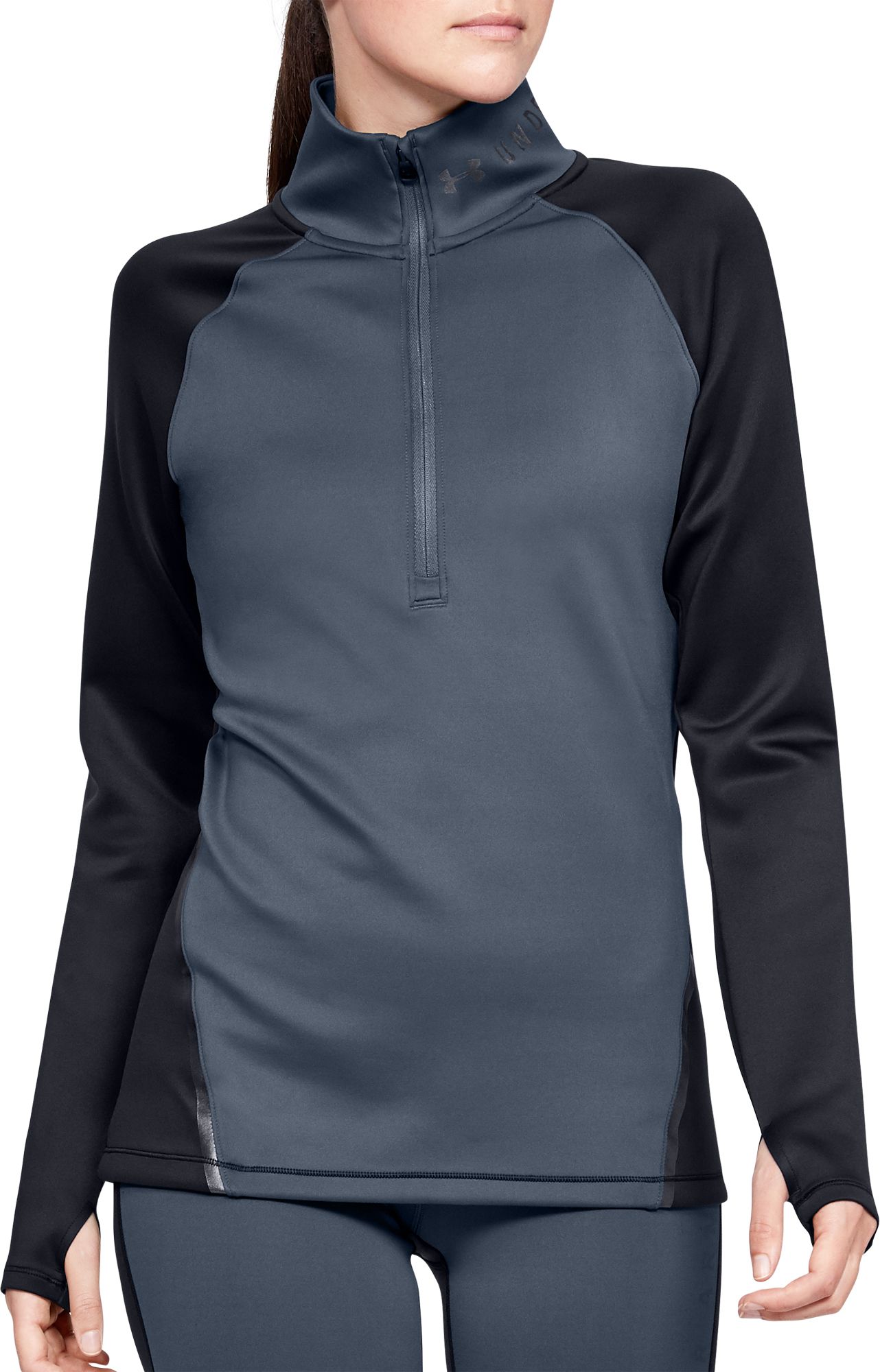 fitted half zip pullover jacket