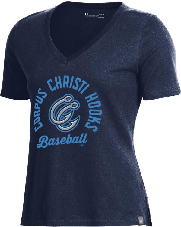 Under Armour Women's Corpus Christi Hooks Navy V-Neck Performance T-Shirt