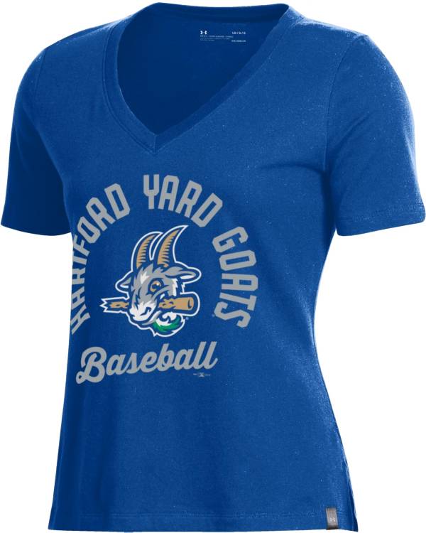 Under Armour Women's Hartford Yard Goats Royal V-Neck Performance T-Shirt