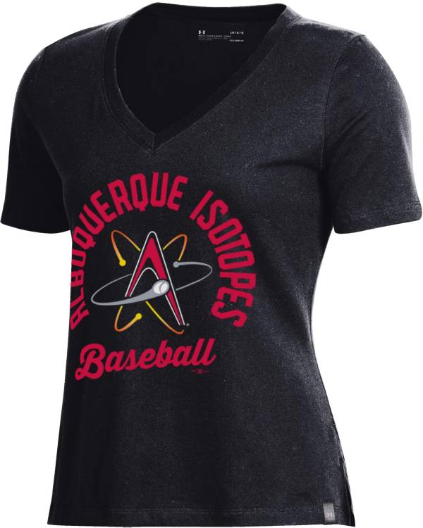 Under Armour Women's Albuquerque Isotopes Black V-Neck Performance T-Shirt