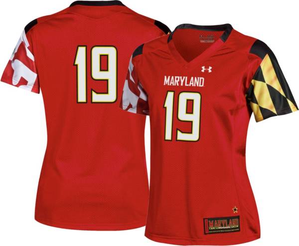 Under Armour Women's Maryland Terrapins #19 Red Replica Football Jersey