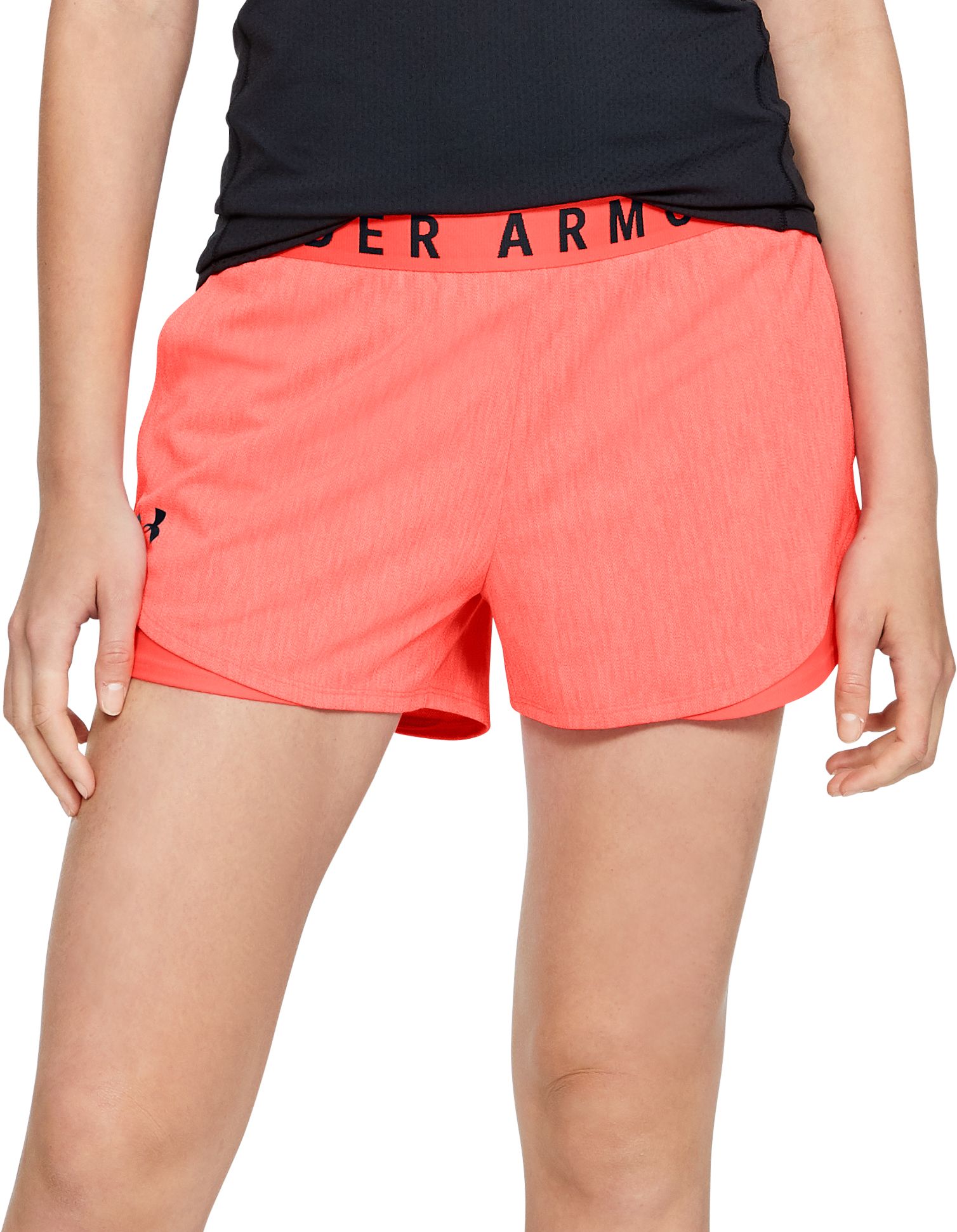 womens red under armour shorts