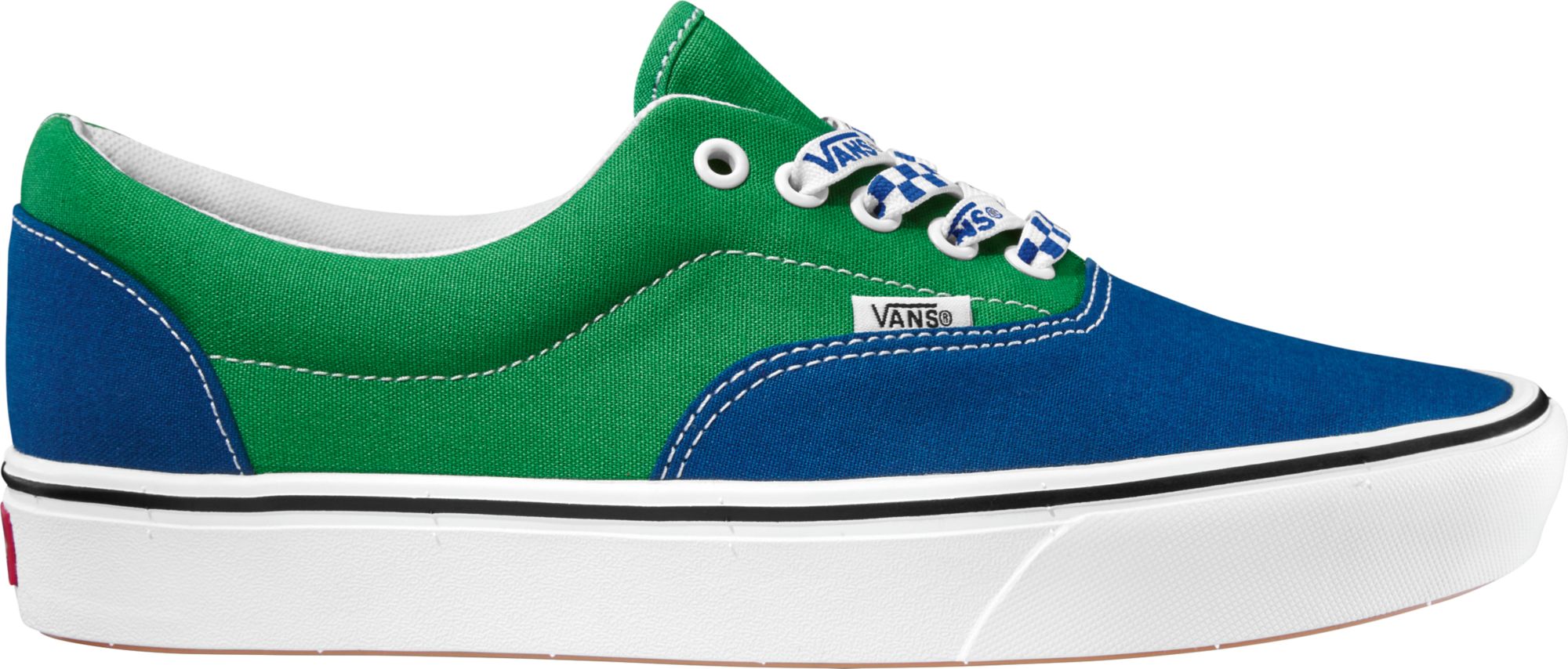 green and blue vans