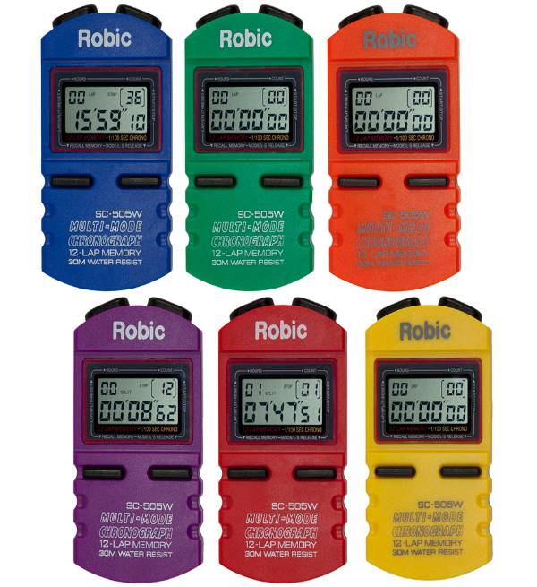 Robic SC505W Set of 6 12 Memory Stopwatches Dick's Sporting Goods