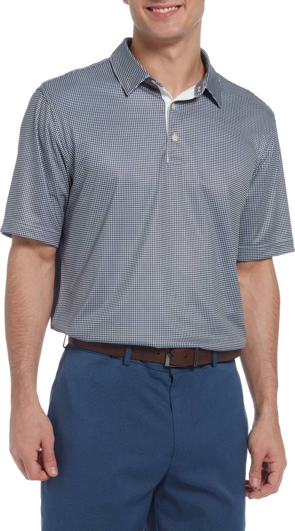 Walter Hagen Men's Essentials Houndstooth Printed Golf Polo