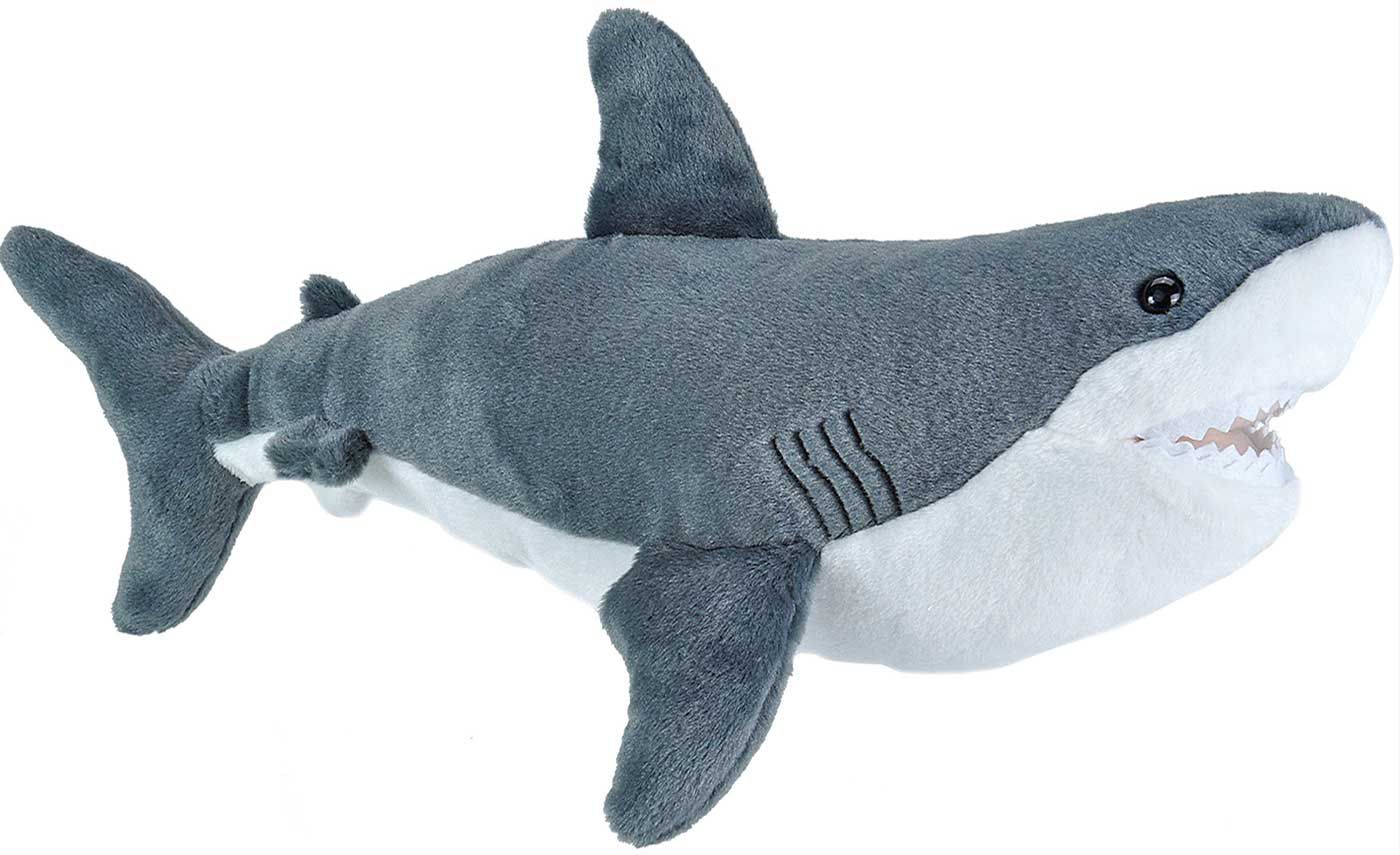 stuffed great white shark