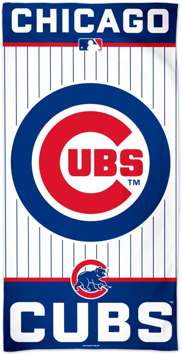 Chicago Cubs White 16'' x 40'' Microfiber Golf Towel