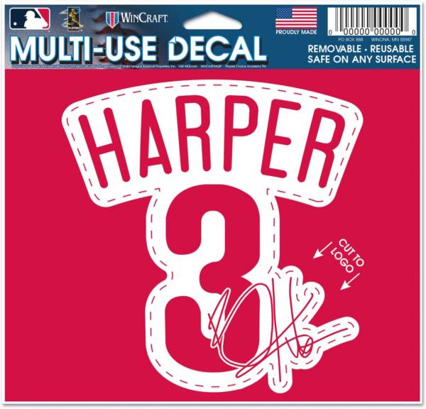 WinCraft Philadelphia Phillies Bryce Harper Multi-Use Decal