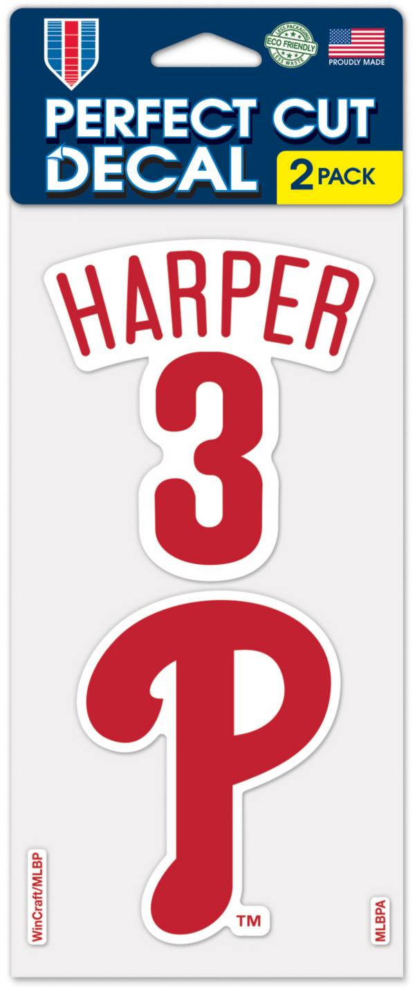 WinCraft Philadelphia Phillies Bryce Harper Perfect Cut Decal 2-Pack