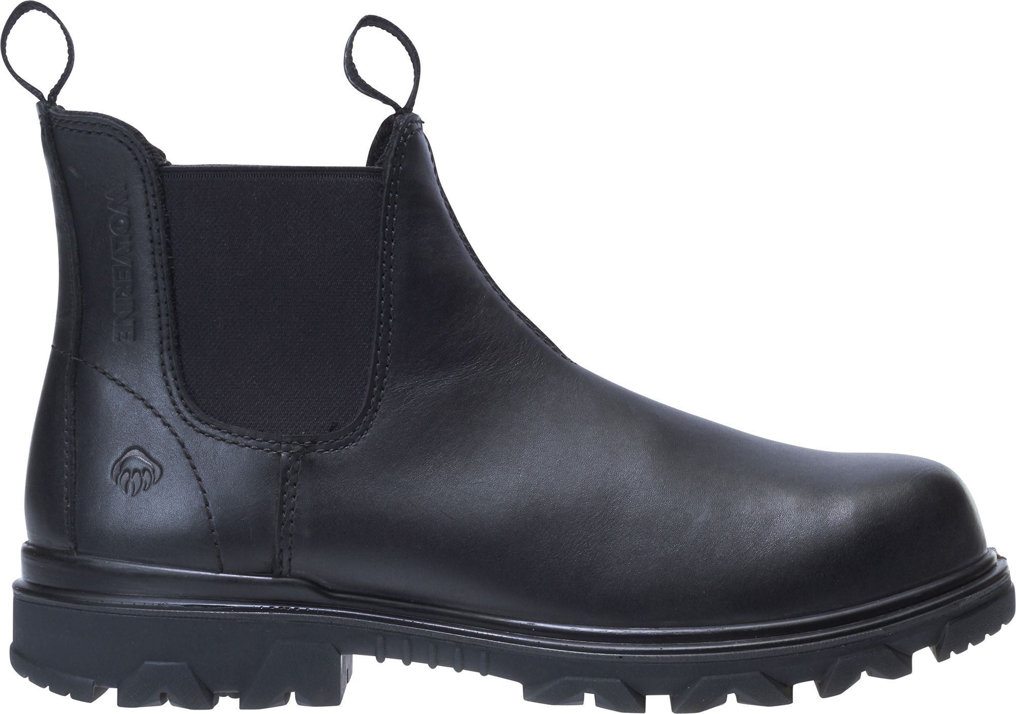 wolverine men's black boots