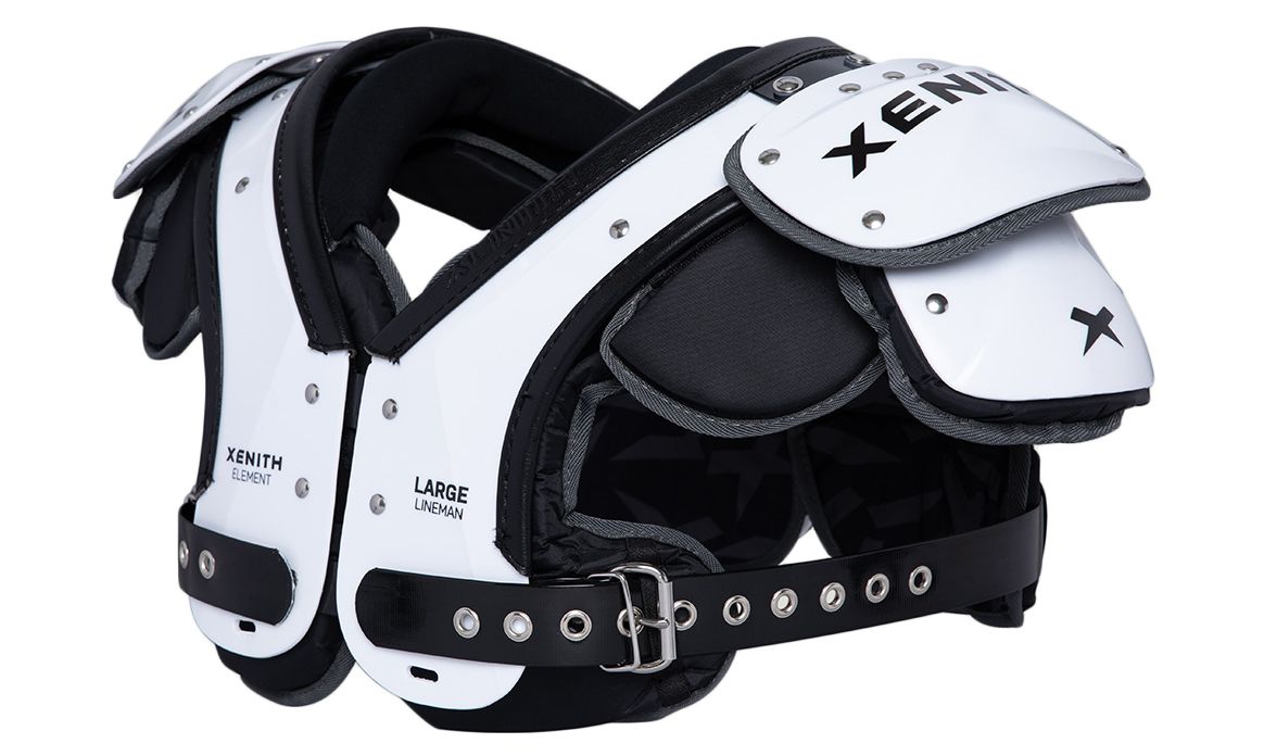 xenith shoulder pads with backplate