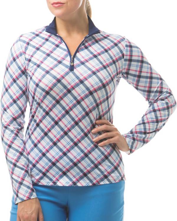 SanSoleil Women's SolCool Printed 1/4 Zip Golf Pullover product image