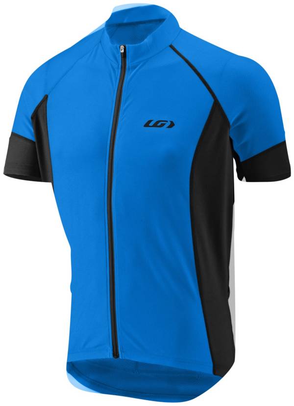 Louis Garneau Cycling Jersey Adult 2XL XXL Blue Black Full Zip Pockets Spin  Mens