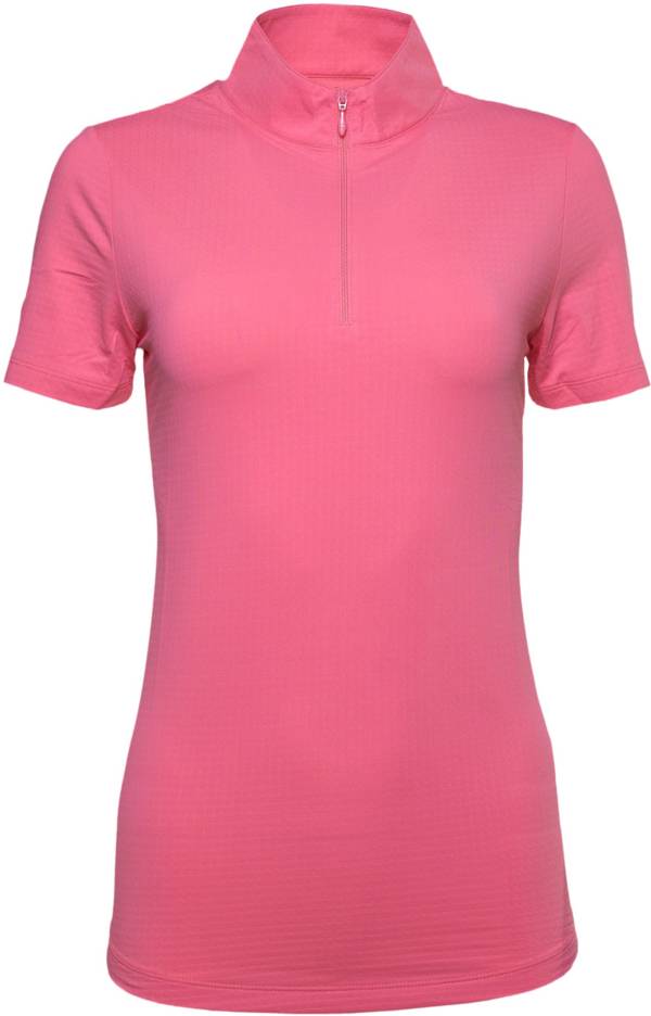 IBKUL Women's Short Sleeve Mock Neck Golf Polo Golf Galaxy