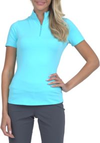 IBKUL Women's Short Sleeve Mock Neck Golf Polo | Golf Galaxy