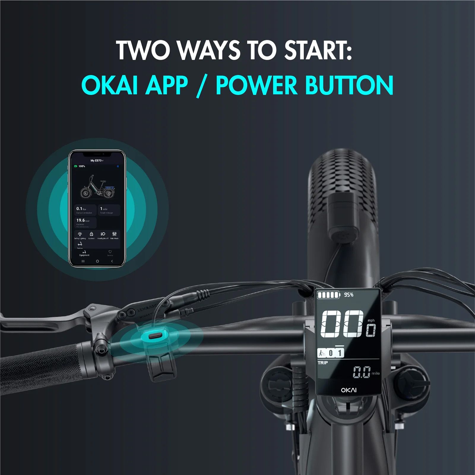 OKAI Adult 20" E-Kargo EB70 Electric Bike product image