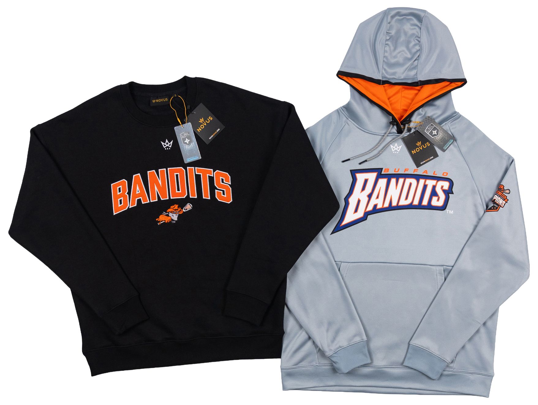 Novus Clothing Adult Buffalo Bandits Black Crewneck Sweatshirt product image