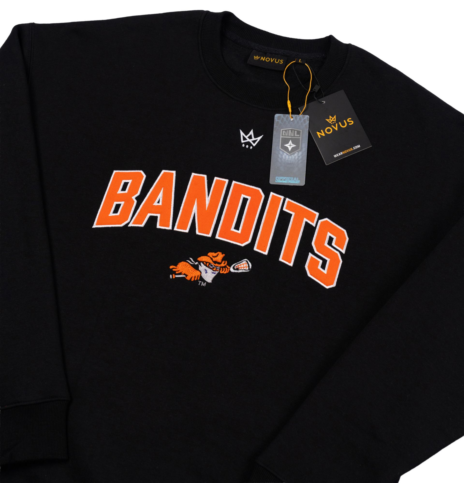 Novus Clothing Adult Buffalo Bandits Black Crewneck Sweatshirt product image