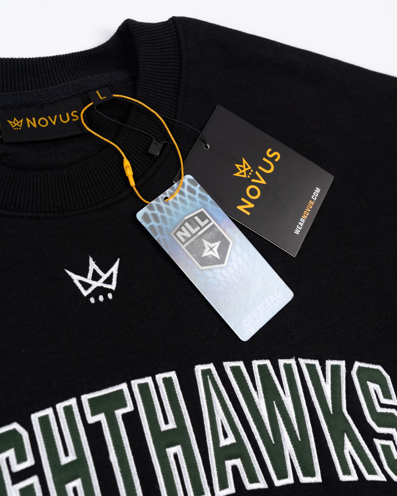 Novus Clothing Adult Rochester Knighthawks Black Crewneck Sweatshirt product image