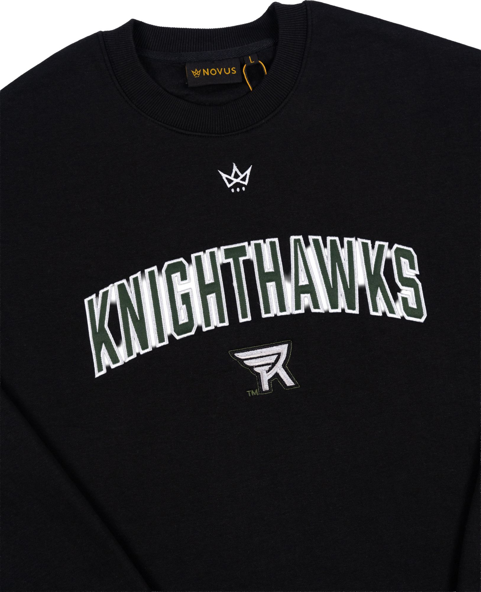 Novus Clothing Adult Rochester Knighthawks Black Crewneck Sweatshirt product image