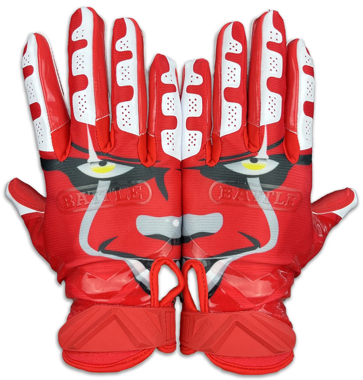 Battle Men's Clown 23 Cloaked Receiver Football Gloves