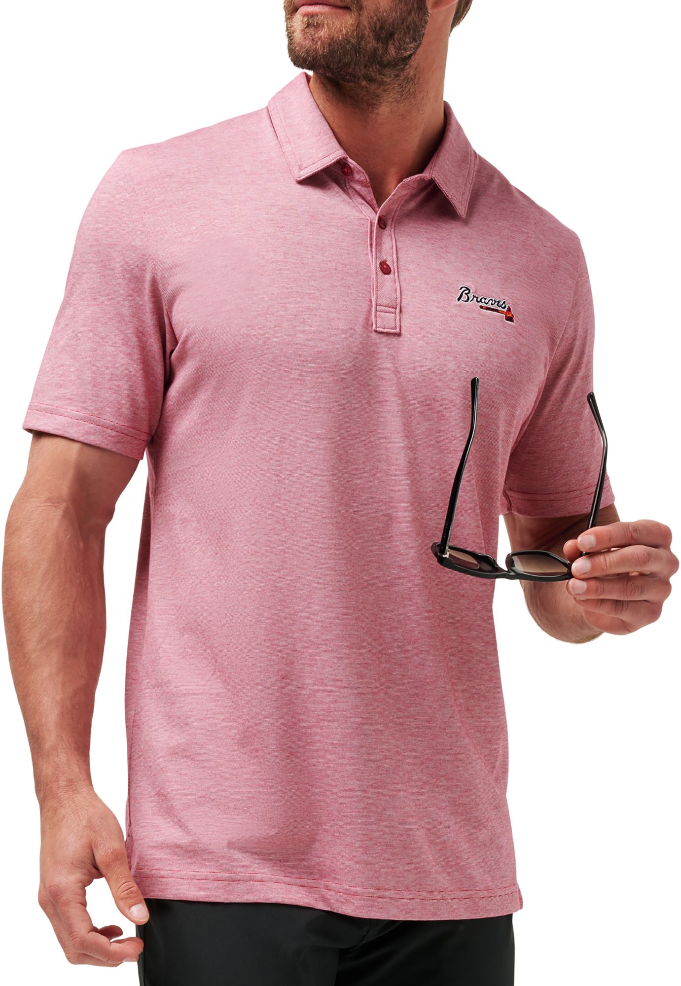 TravisMathew Men's Atlanta Braves Red Zinna Polo product image