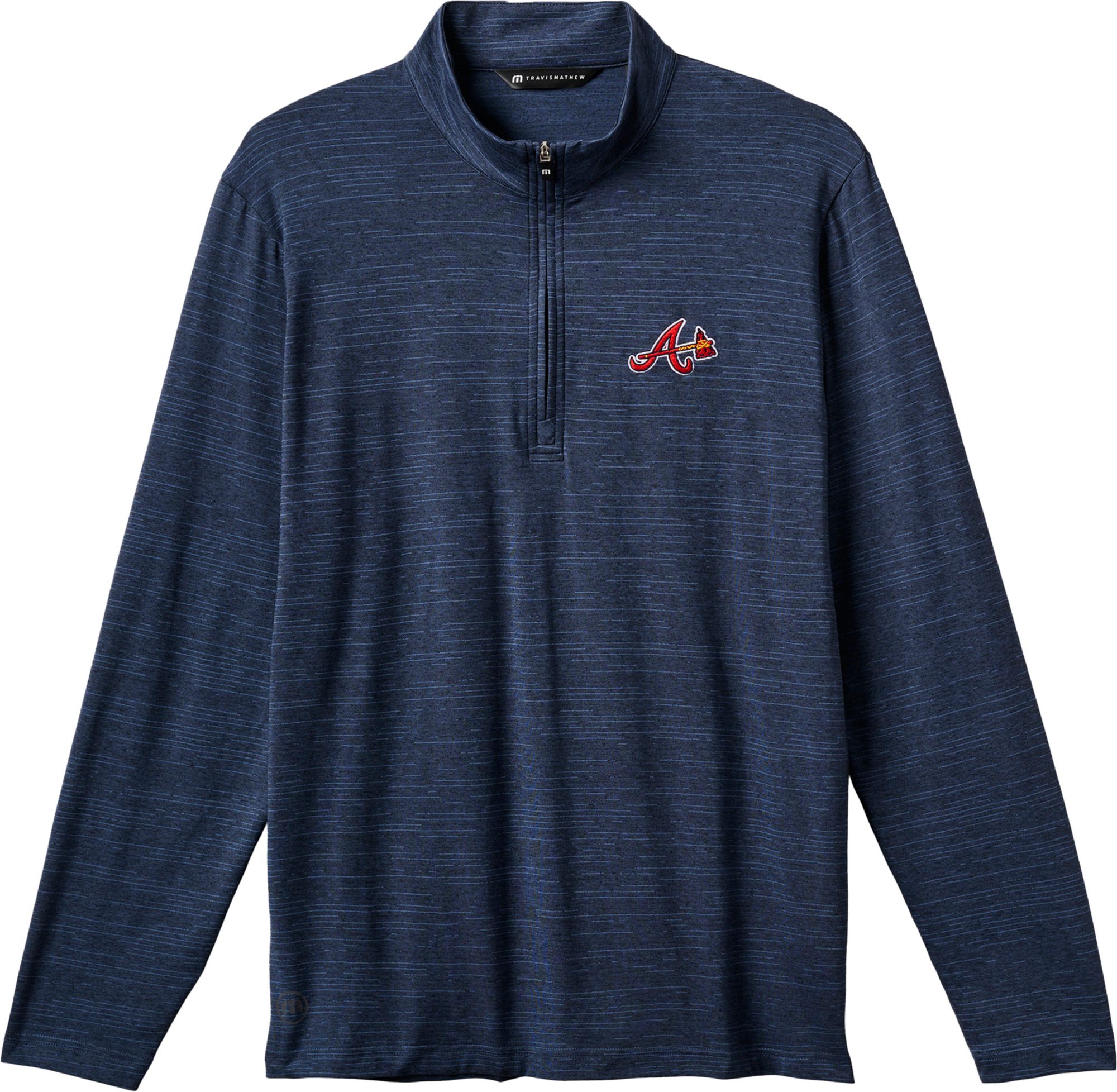 TravisMathew Men's Atlanta Braves Navy Heater 1/4 Zip product image