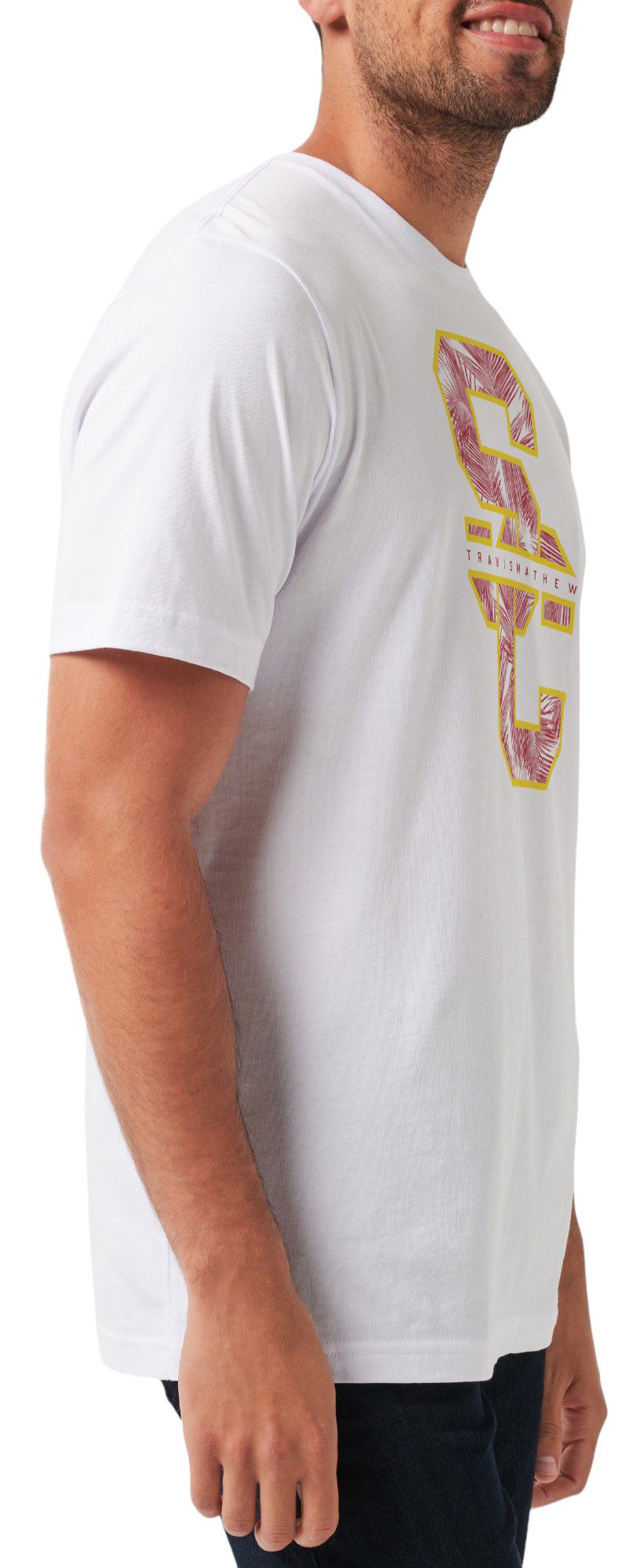 TravisMathew Men's USC Trojans White War Paint T-Shirt product image