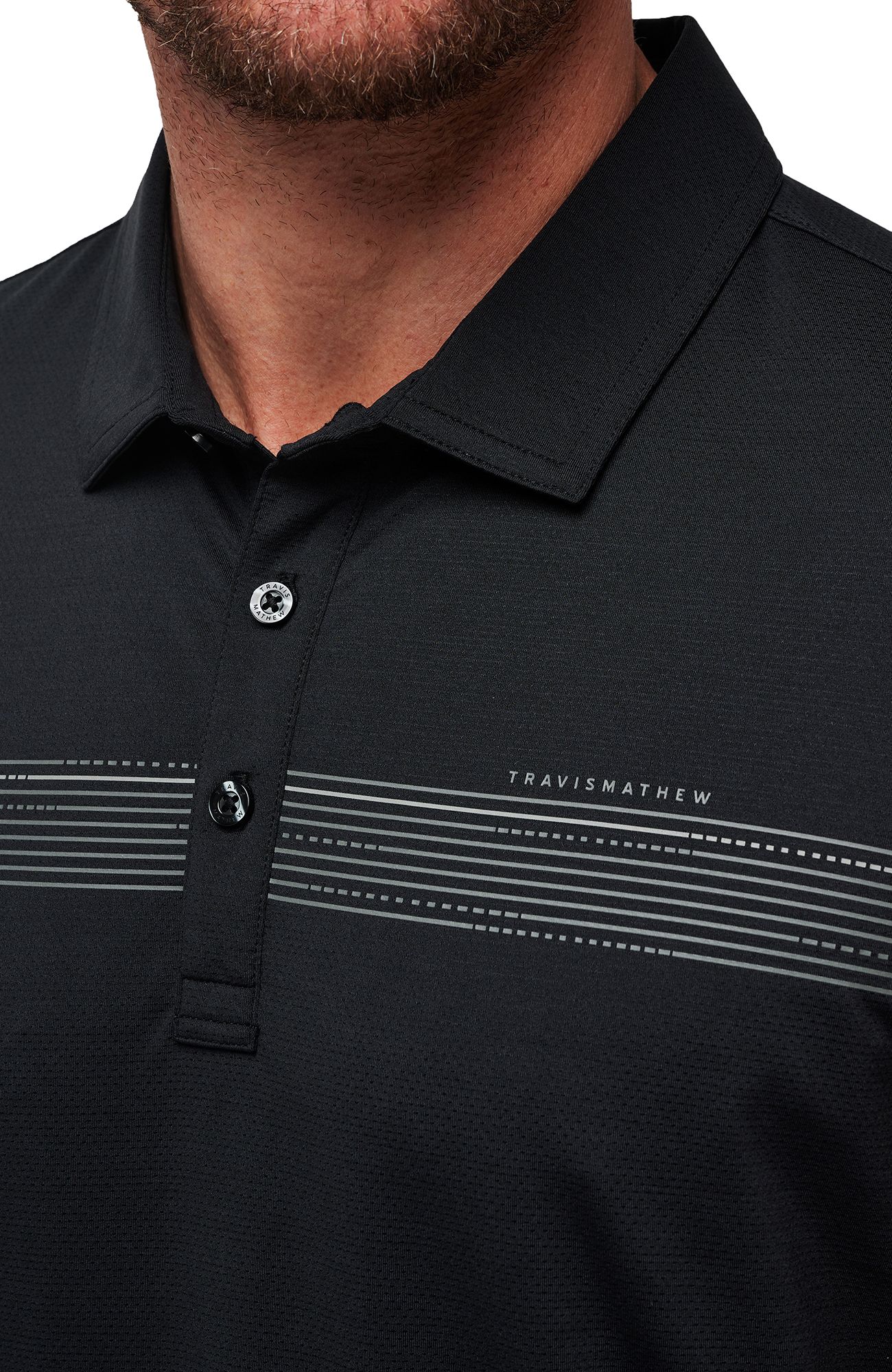 TravisMathew Men's Center of Gravity Golf Polo