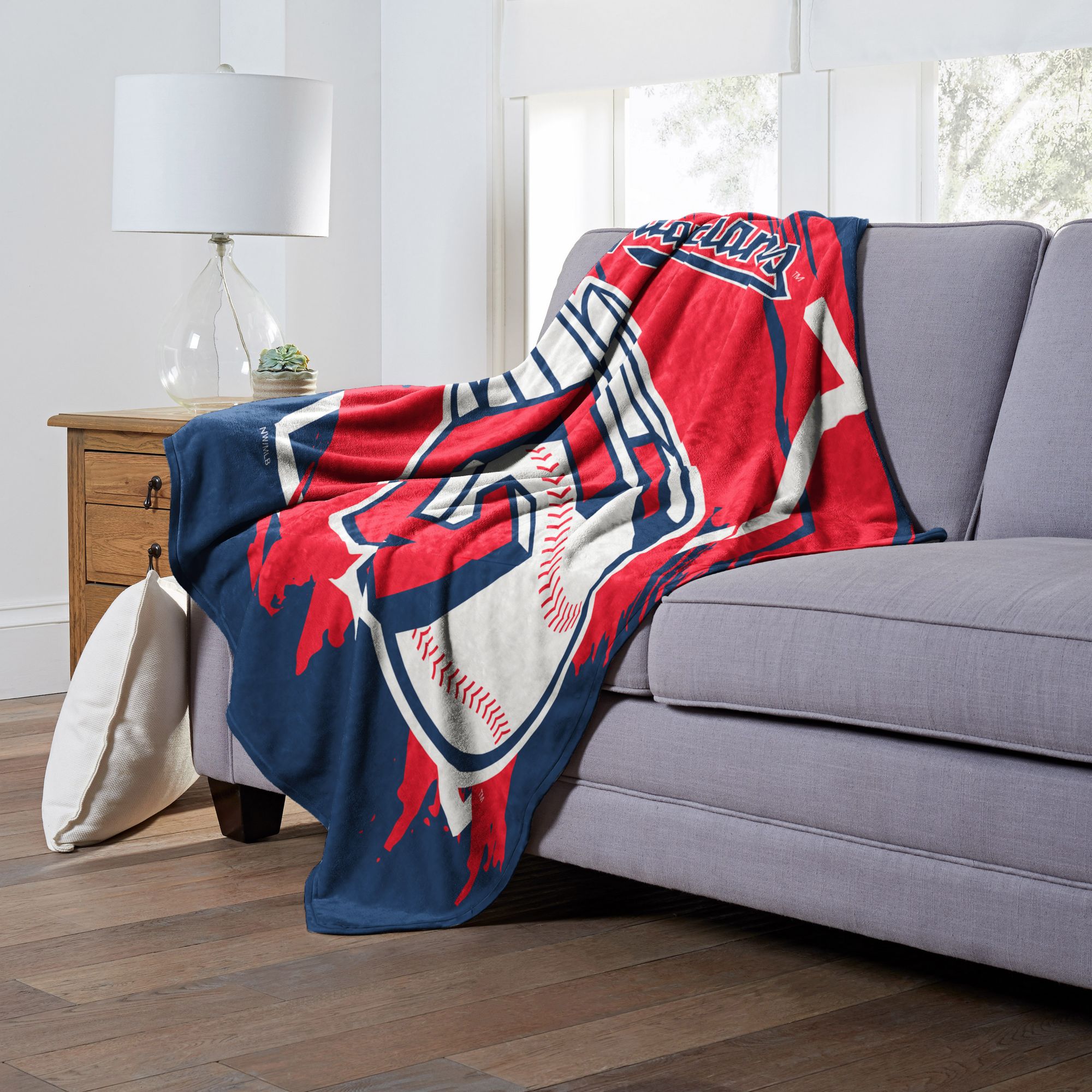 TheNorthwest Cleveland Guardians Silk Jersey Throw Blanket