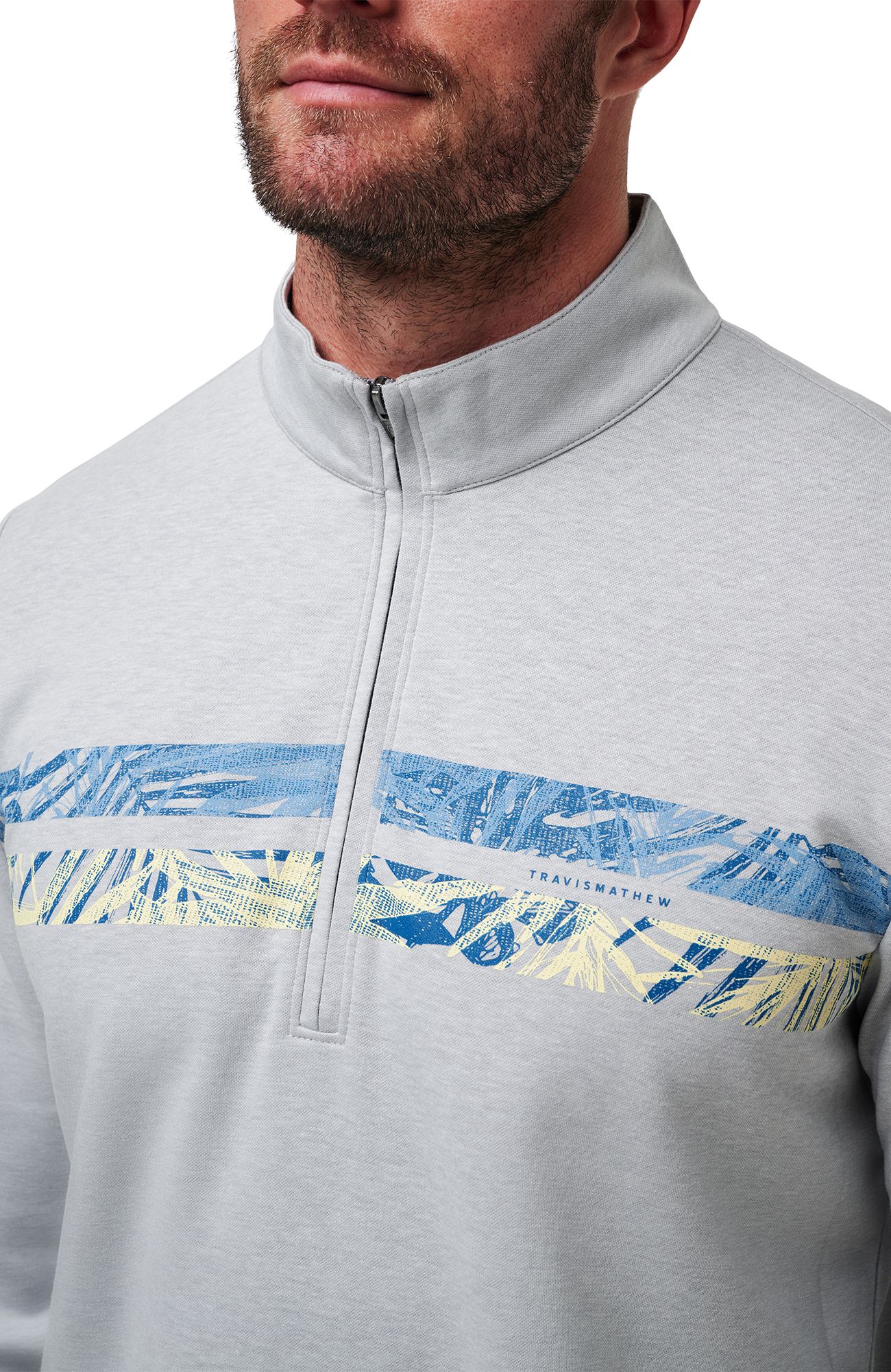 TravisMathew Men's Upgraded Chest Stripe Golf 1/4 Zip product image