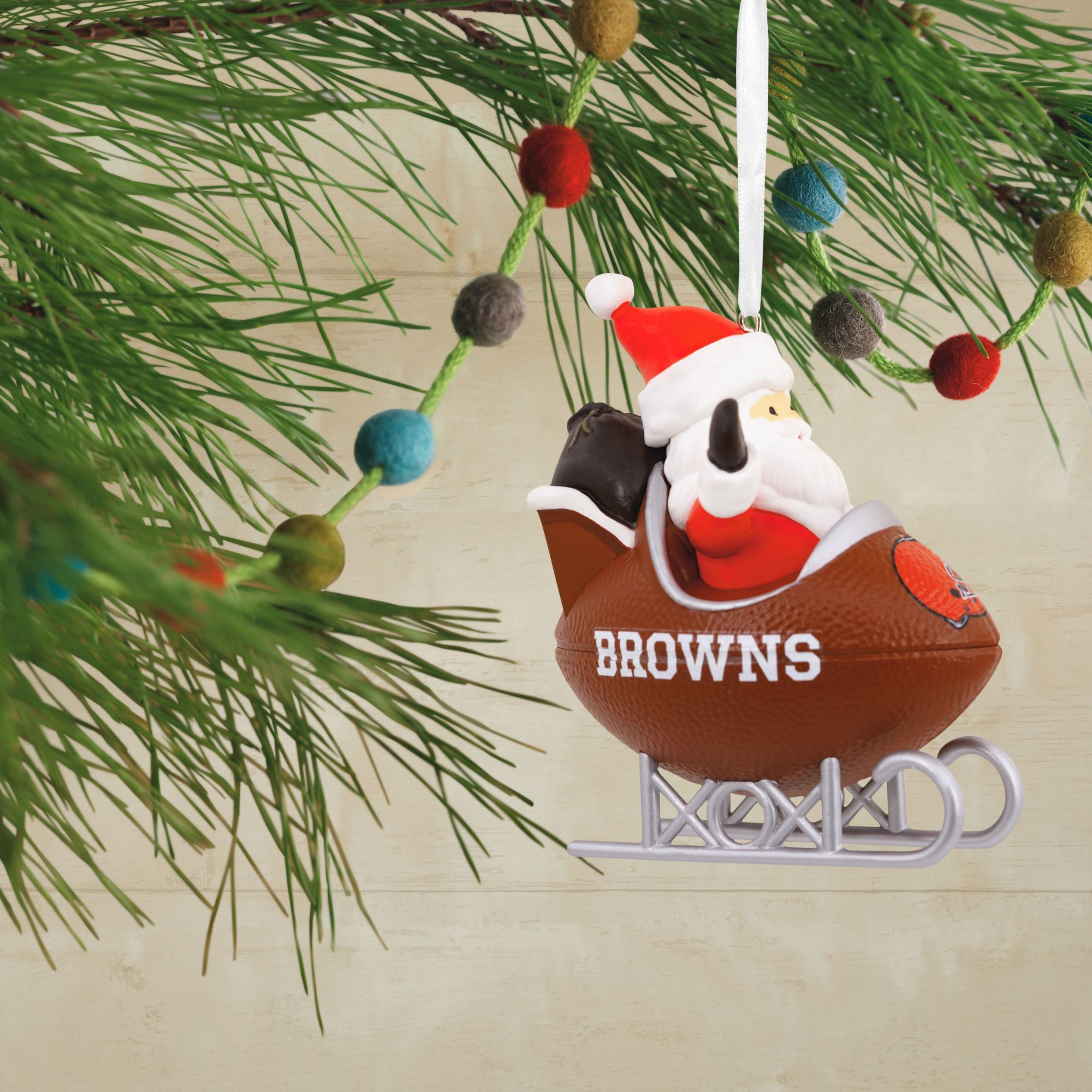 Hallmark Cleveland Browns Santa Sled Ornament product image