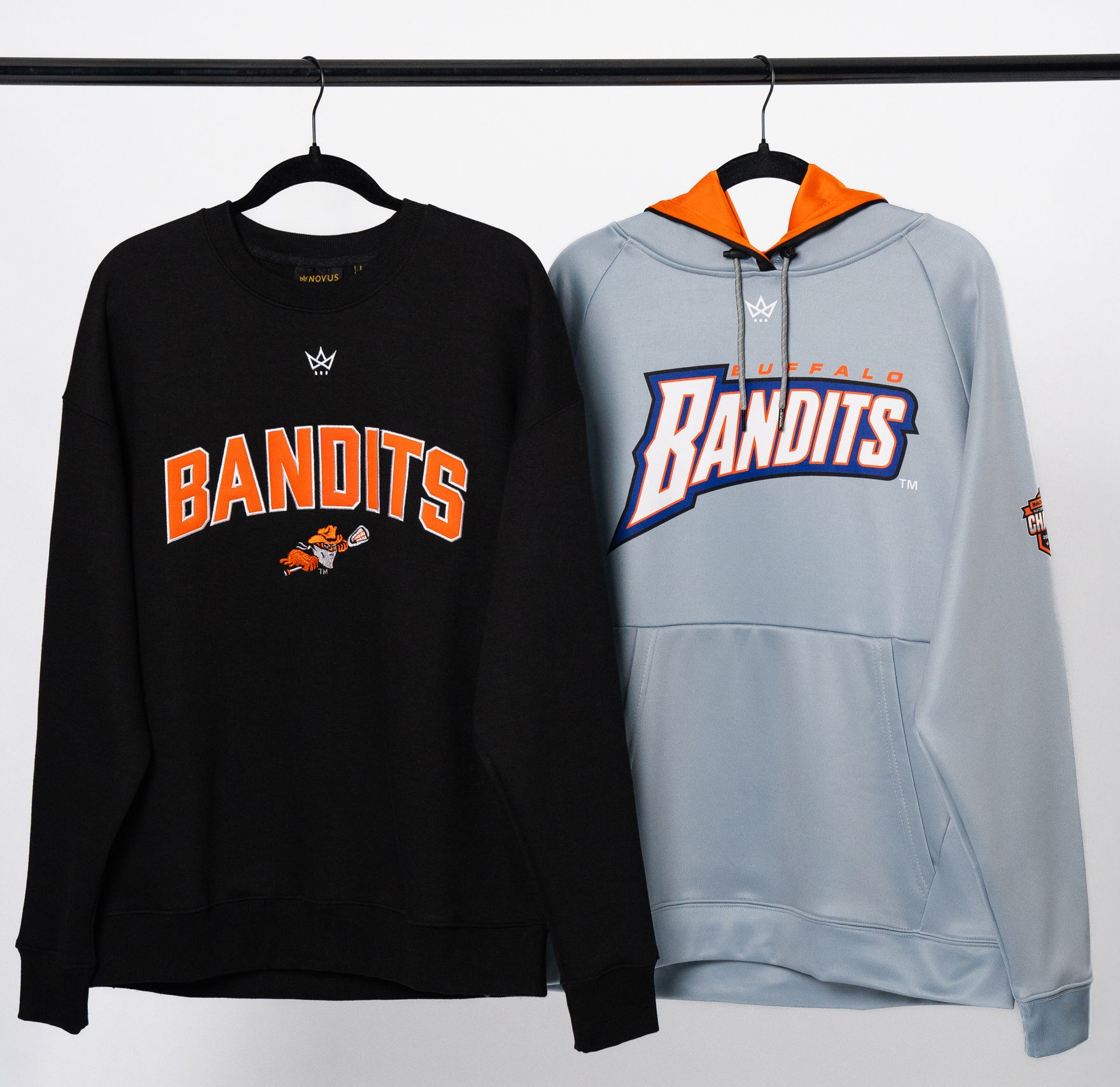 Novus Clothing Adult Buffalo Bandits Grey Sublimated Pullover Hoodie product image