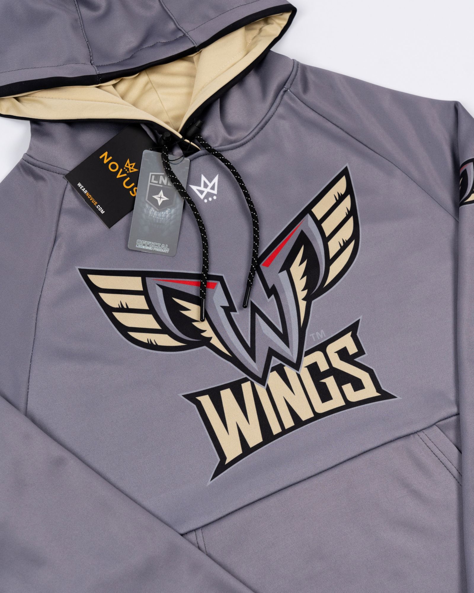 Novus Clothing Adult Philadelphia Wings Grey Sublimated Pullover Hoodie product image