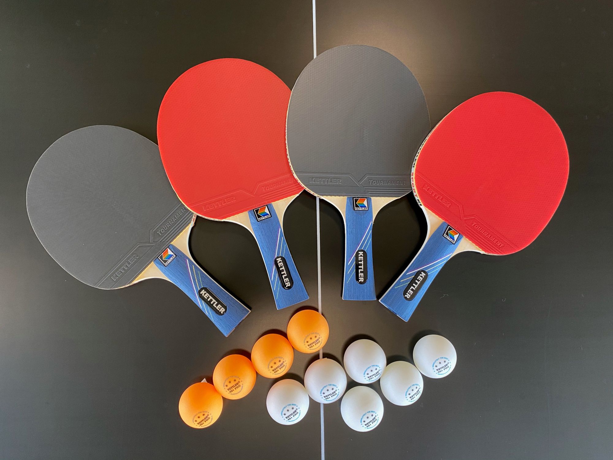 Kettler GTX 85 Table Tennis Paddle 4-Player Set product image
