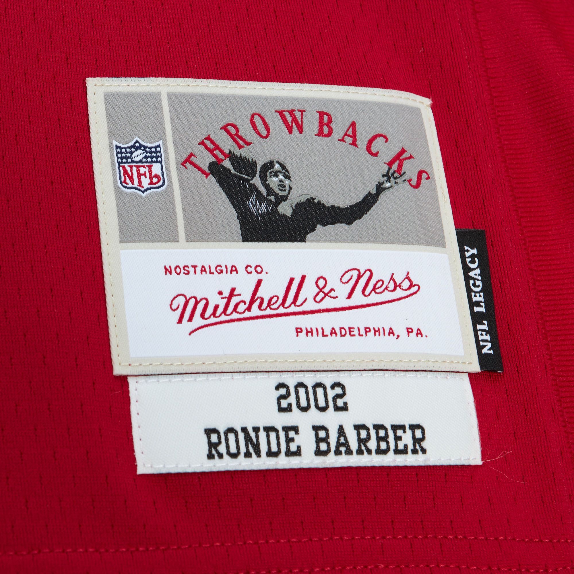 Mitchell & Ness Men's Tampa Bay Buccaneers Ronde Barber #20 2002 Red Throwback Jersey product image