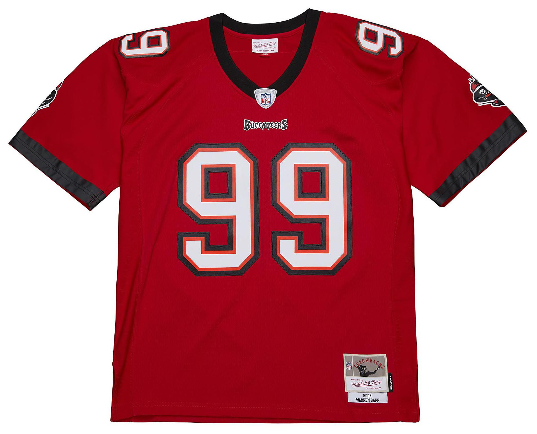 Mitchell & Ness Men's Tampa Bay Buccaneers Warren Sapp #99 Red 2002 Replica Football Jersey product image